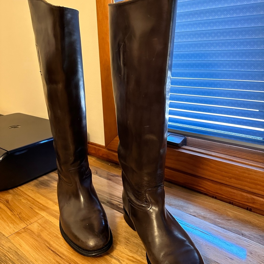 Frye Brown Leather Knee-High Boots